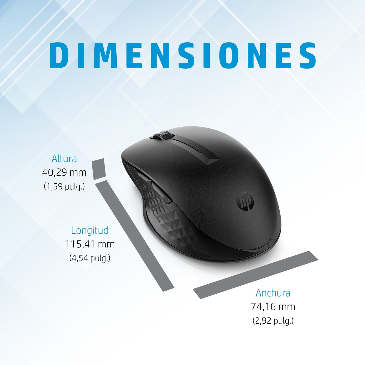 EAN 5715063708224 - HP 435 Multi-Device Wireless Mouse ratón Oficina Ambidextro RF Wireless + Bluetooth 4000 DPI imagen 6