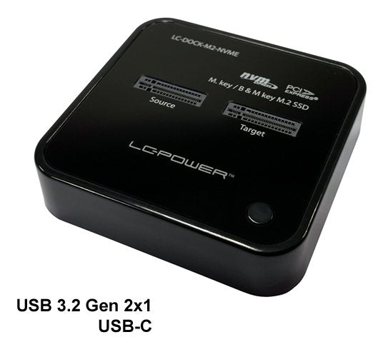 EAN 4262443280012 - LC-Power LC-DOCK-M2-NVME base de conexión para disco duro USB 3.2 Gen 2 (3.1 Gen 2) Type-C Negro imagen 2