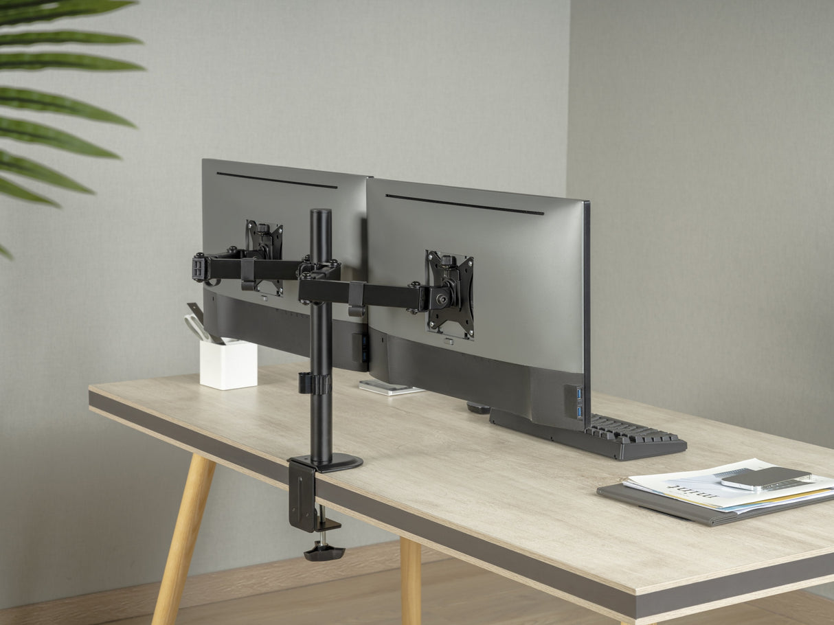 Equip 650157 Soporte Para 2 Monitores 81,3 Cm 17"-32" 9kg Negro Escritorio