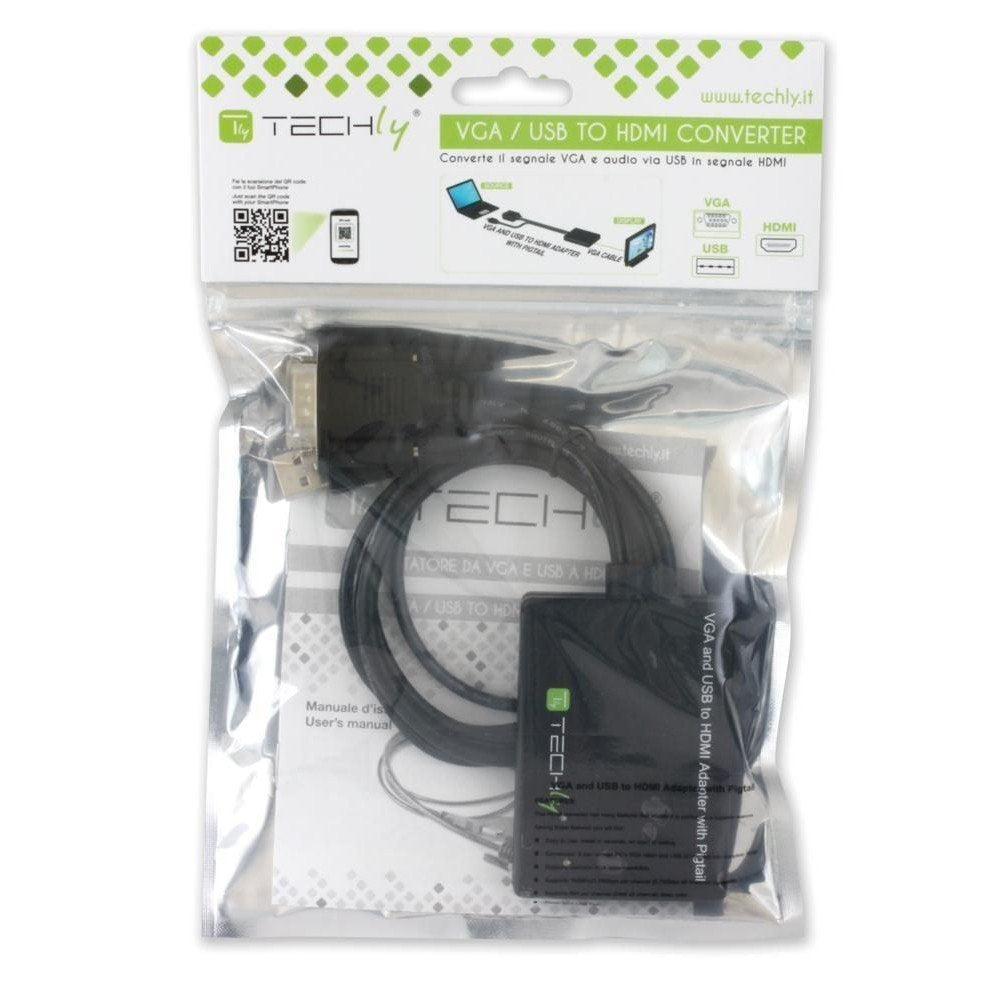 Techly Idata Hdmi-Vga3 Adaptador Hdmi A Svga+Usb