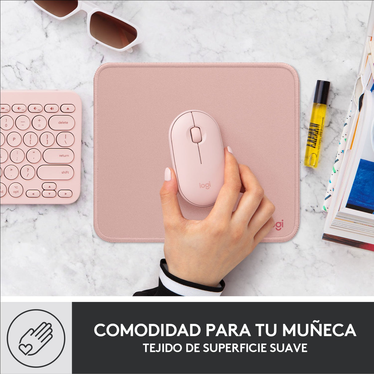 EAN 5099206099463 - Logitech 956-000050 alfombrilla para ratón Rosa imagen 9