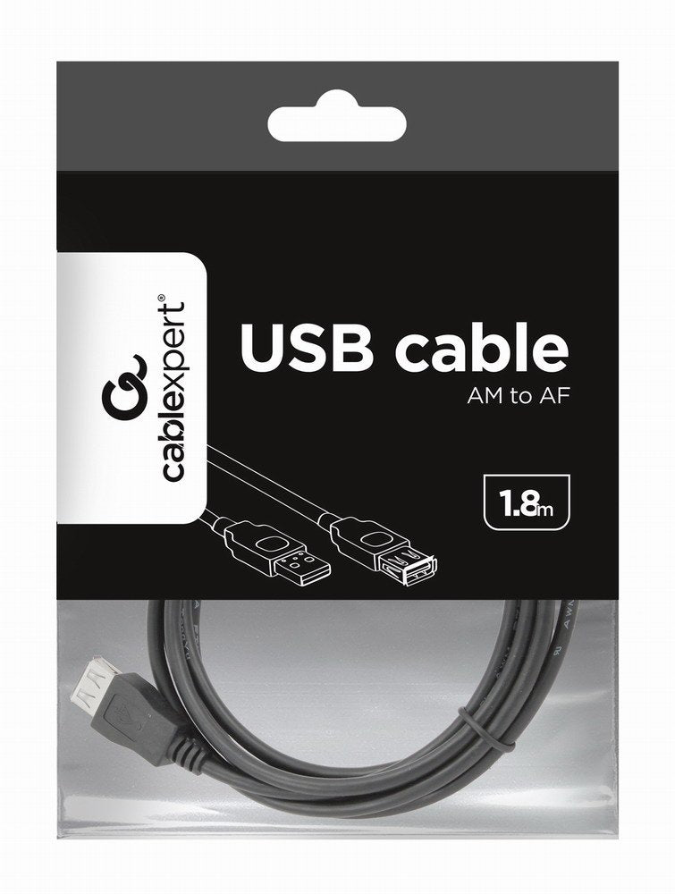 EAN 8716309041881 - Gembird 1.8m USB 2.0 A M/FM cable USB 1,8 m USB A Negro imagen 4