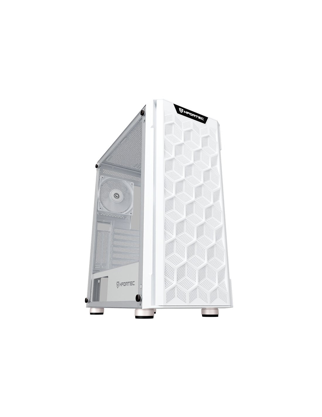 EAN 8435443721731 - Nfortec NF-CS-AZIR-W carcasa de ordenador Torre Blanco imagen 1