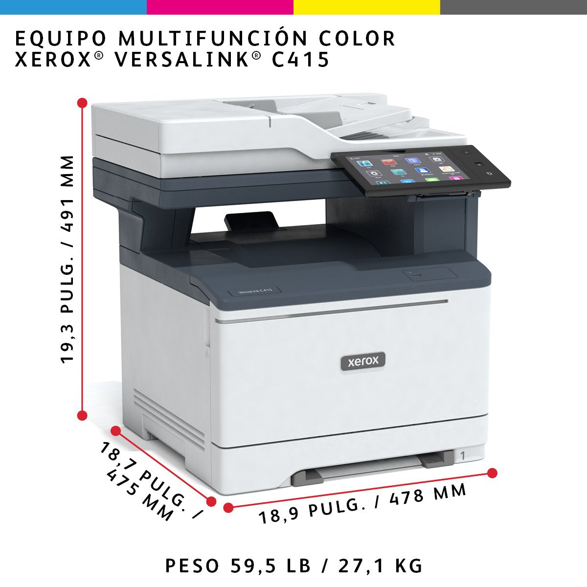 Versalink C415 A4 40ppm Mfp - Ps3 Pcl5e/6 2 Trays 251 Sheets