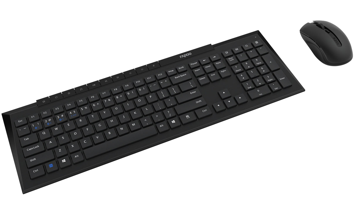 Rapoo 8210m Teclado Ratón Incluido Bluetooth Qwerty Negro