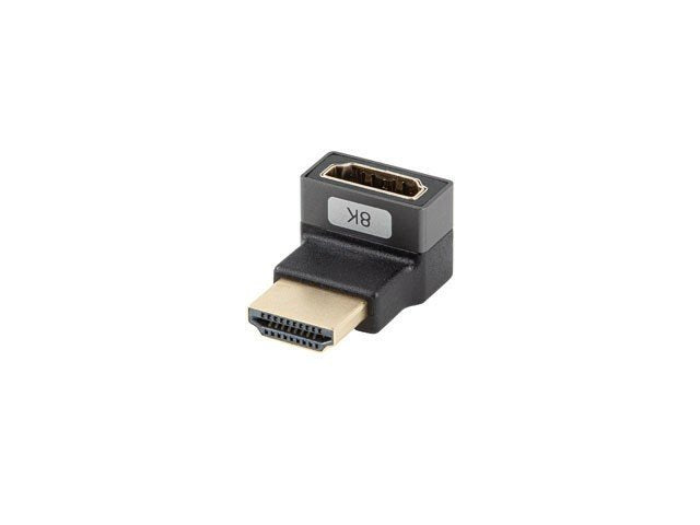 Adaptador 8k Lanberg Hdmi(M) A Hdmi(H) Angulo Arriba Aluminio Plata