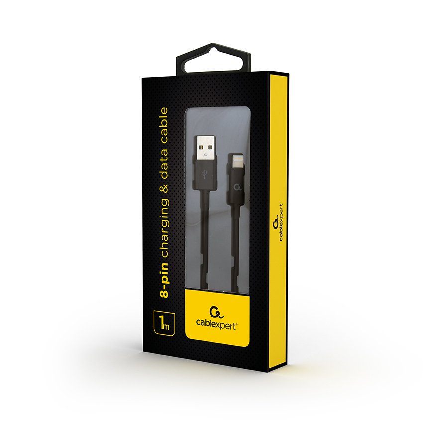 EAN 8716309106443 - Cablexpert CC-USB2P-AMLM-1M cable de conector Lightning Negro imagen 2