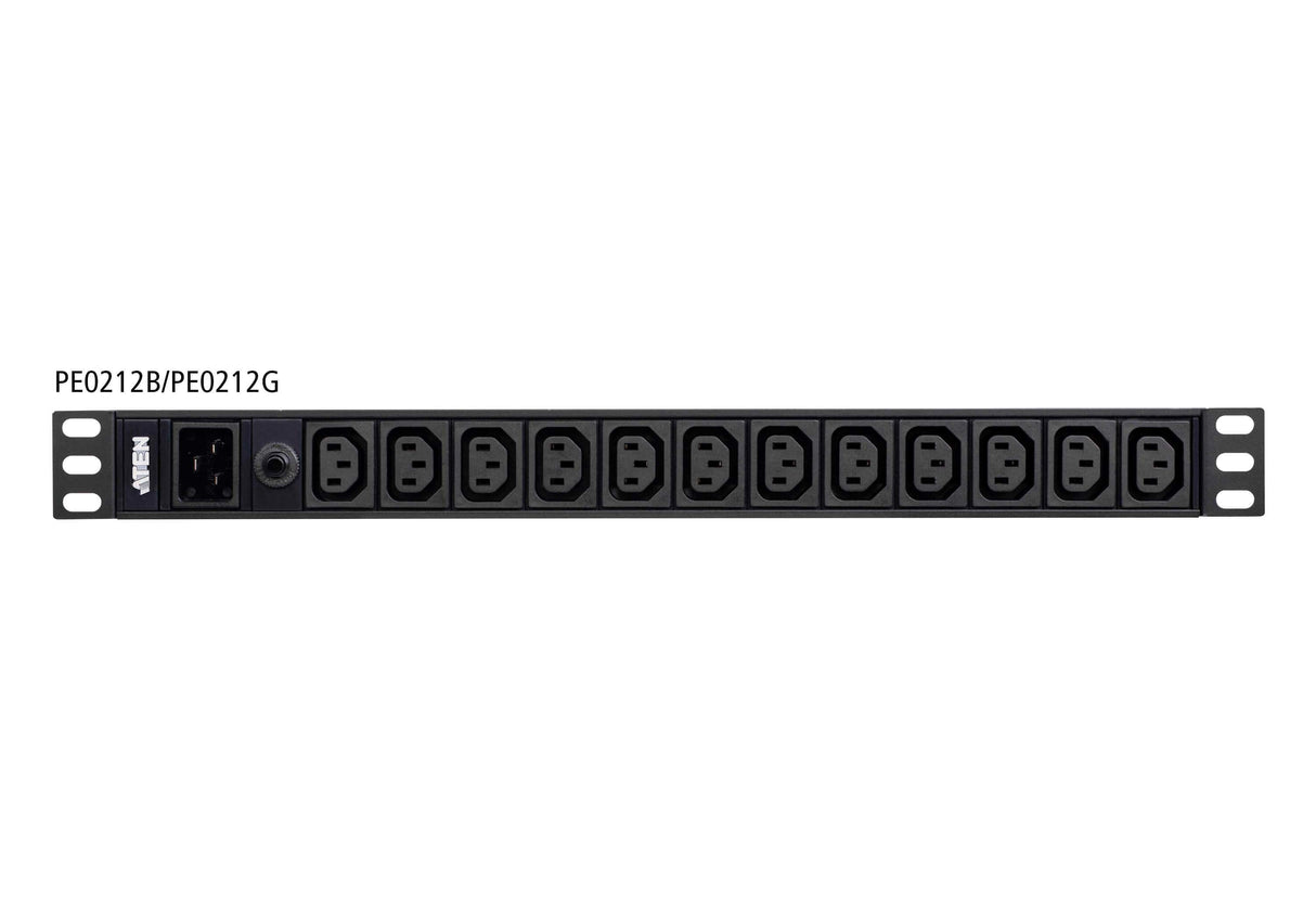 EAN 4719264647215 - ATEN PE0212G unidad de distribución de energía (PDU) 12 salidas AC 1U Negro imagen 2