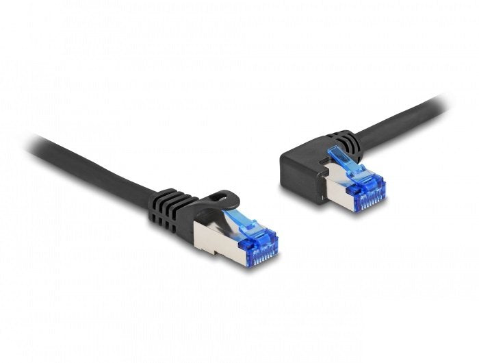 Delock 80217 Cable De Red Rj45 Cat.6a S/Ftp Recto / Acodado A La Izquierda 0,5 M Negro