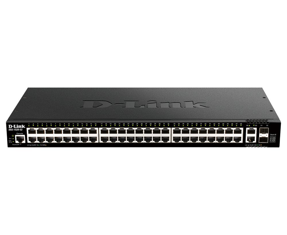 Switch Gestionable D-Link L3 Stakable Dgs-1520-52 48p Giga + 2p 10g + 2p Sfp