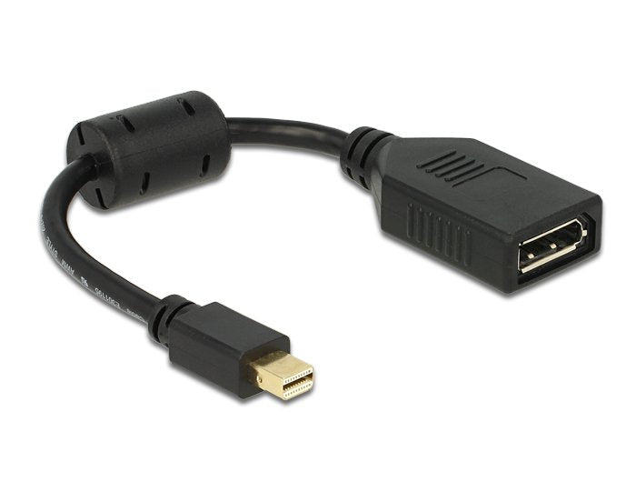 Delock Adaptador Mini Displayport A Displayport M/H 0.20 Negro 65554