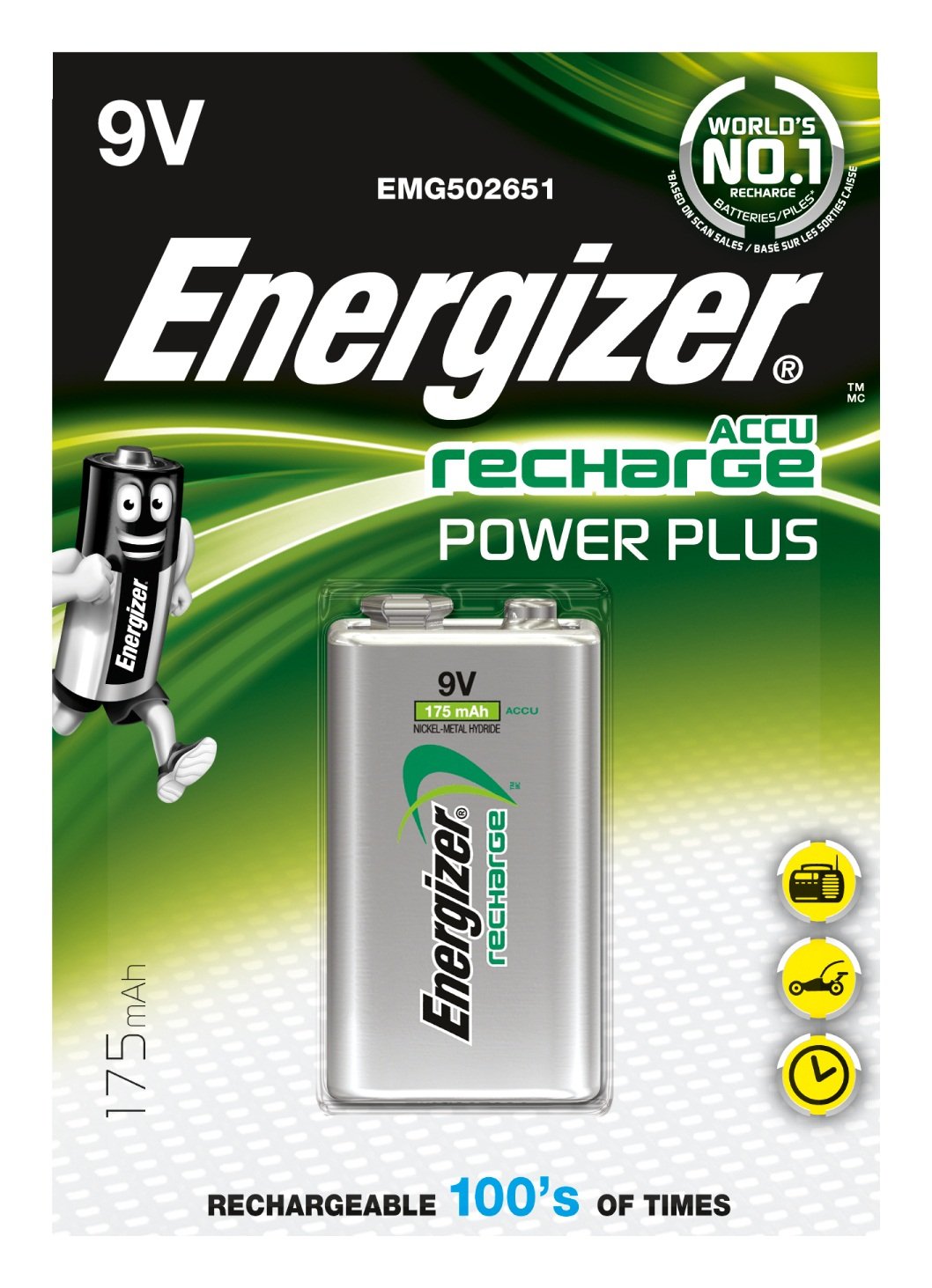 Energizer Power Plus Pila Recargable Hr22 175mah Blister*1