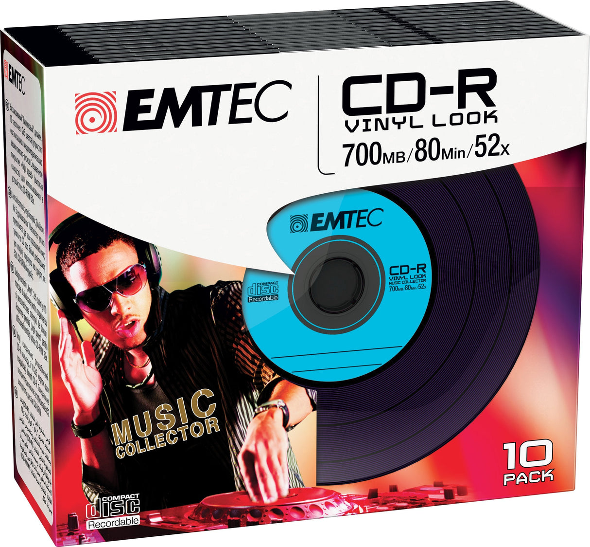 Emtec Cd-R Vinyl Look 700 Mb 10 Pieza(S)
