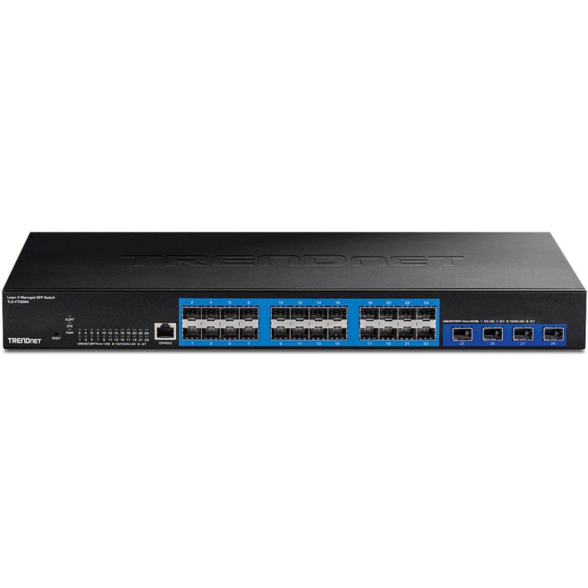 EAN 0710931140996 - Trendnet TL2-F70284 switch Gestionado Negro imagen 2