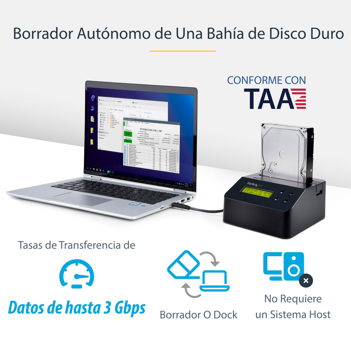 EAN 0065030861137 - StarTech.com SDOCK1EU3P accesorio y pieza para dispositivo de almacenamiento de datos Borrador de unidad imagen 7
