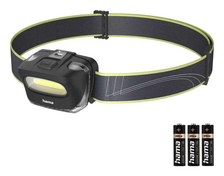 EAN 4047443535535 - Hama HL110 Negro, Azul, Amarillo Linterna con cinta para cabeza COB LED imagen 4