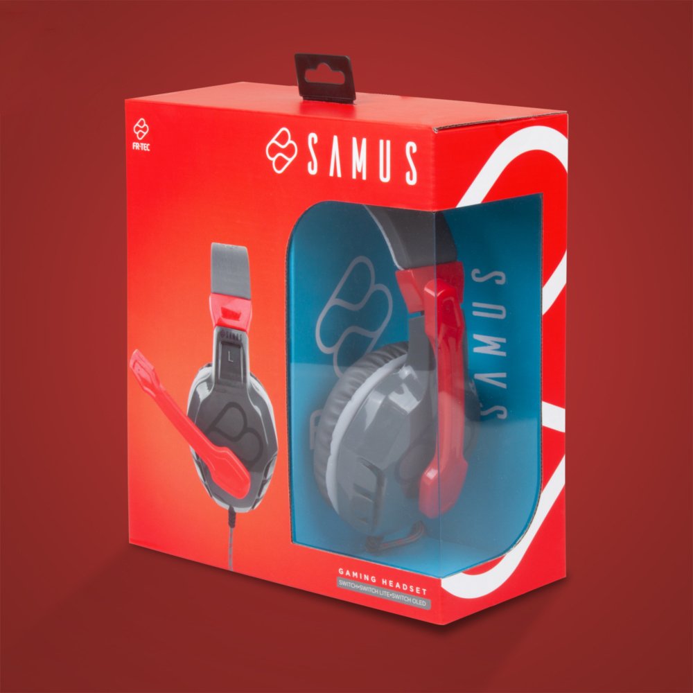 EAN 8436563093333 - Blade Gaming Samus Auriculares Alámbrico Diadema Juego Negro, Gris, Rojo imagen 3