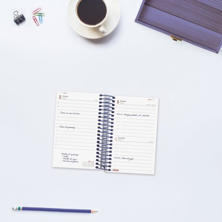 EAN 8422952409670 - Finocam 741081026 agenda Agenda diaria Azul imagen 3