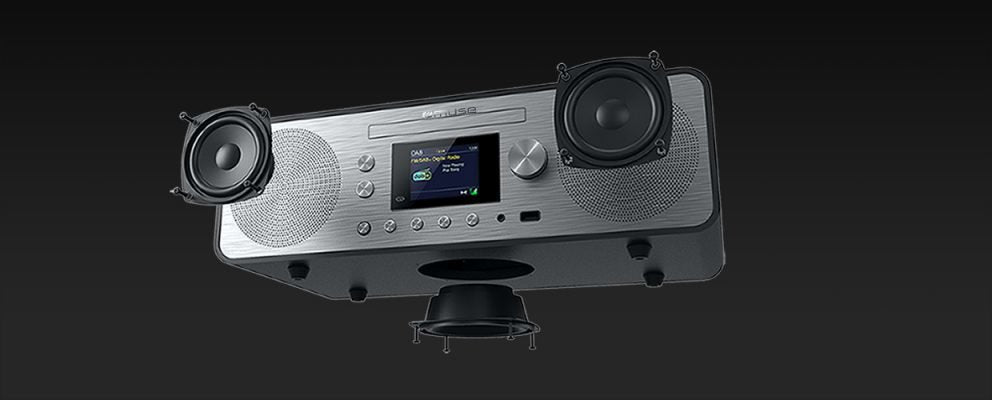 Muse Radio M-885 Dbt Puerto Usb, Radio Fm, Gris, Reproductor De Cd, Bluetooth, 80 W