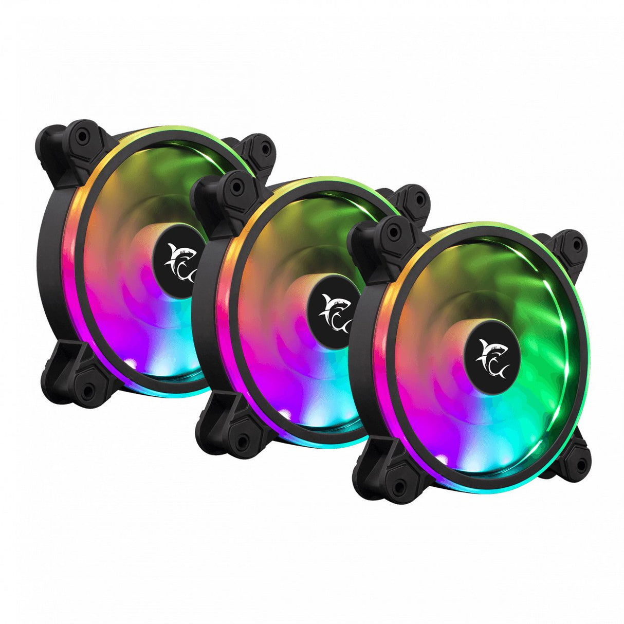 EAN 0736373268234 - White Shark Nebula Carcasa del ordenador Ventilador 12 cm Negro 3 pieza(s) imagen 1