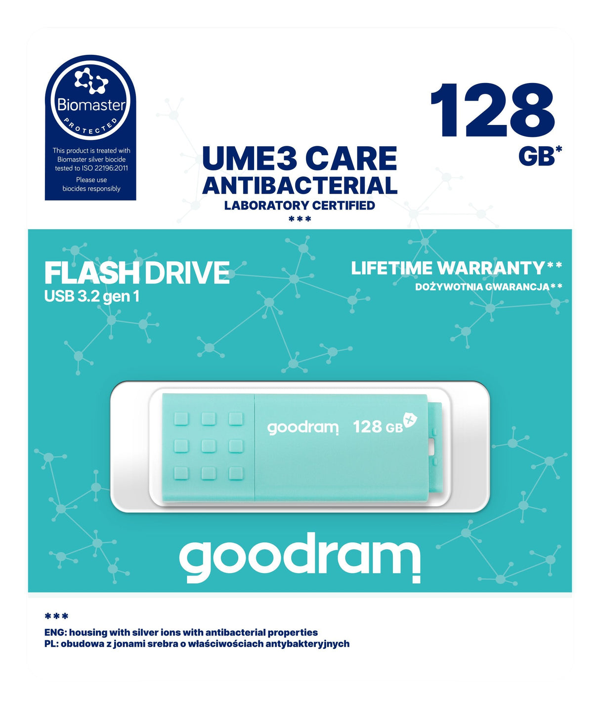 EAN 5908267961469 - Goodram UME3 unidad flash USB 128 GB USB tipo A 3.2 Gen 1 (3.1 Gen 1) Turquesa imagen 10
