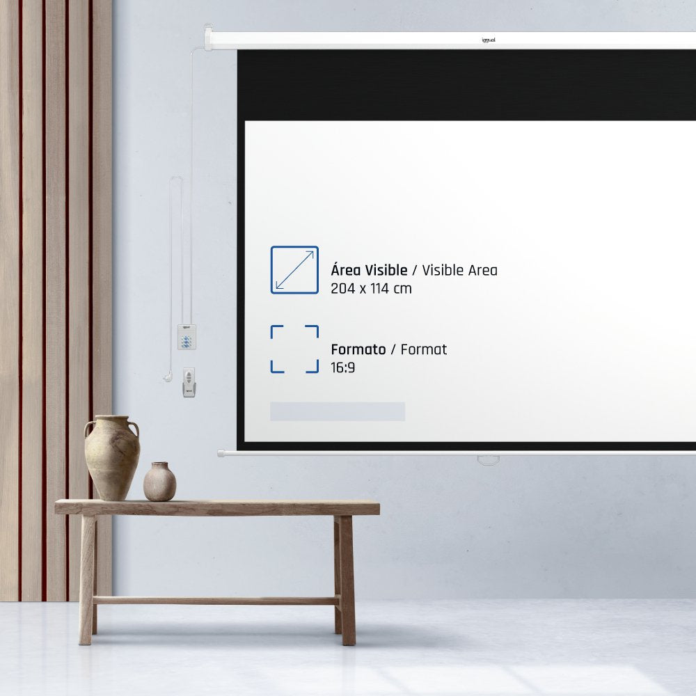 Iggual Pantalla Elec. Pano.92" 203x114 Cm Contrem