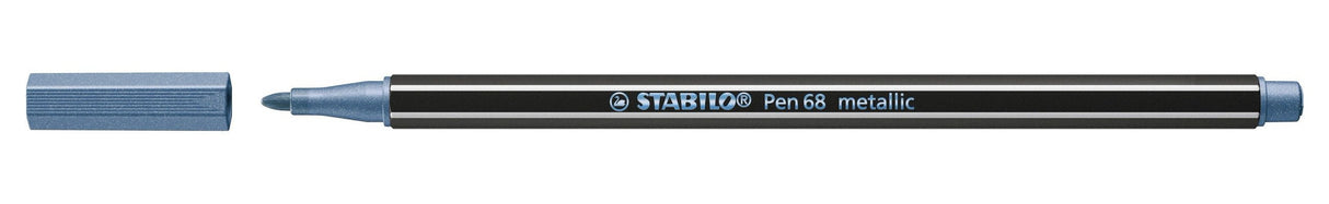 Stabilo Pen 68 Metallic Rotulador Azul Metálico Caja -10u-