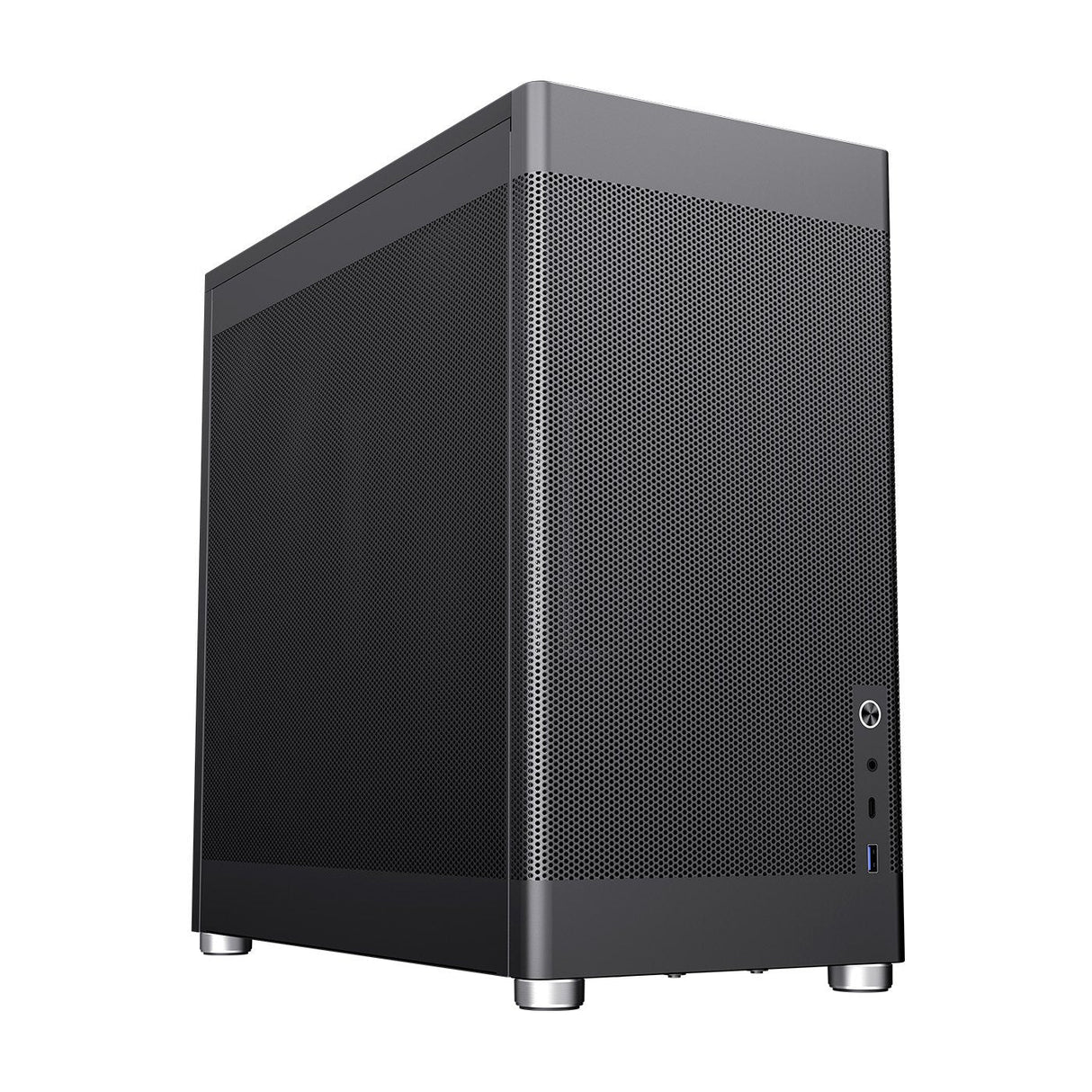 Coolbox Caja Pc Atx Mp1 Mesh Negro Bahías Int.:3x 2.5″ + 1 X 3.5″ O 4 X 2.4″/ 1 X Usb 3.2 (Usb-A) + 1 X Usb-C 3.2, 1 Conector Jack 3.5 Mm
