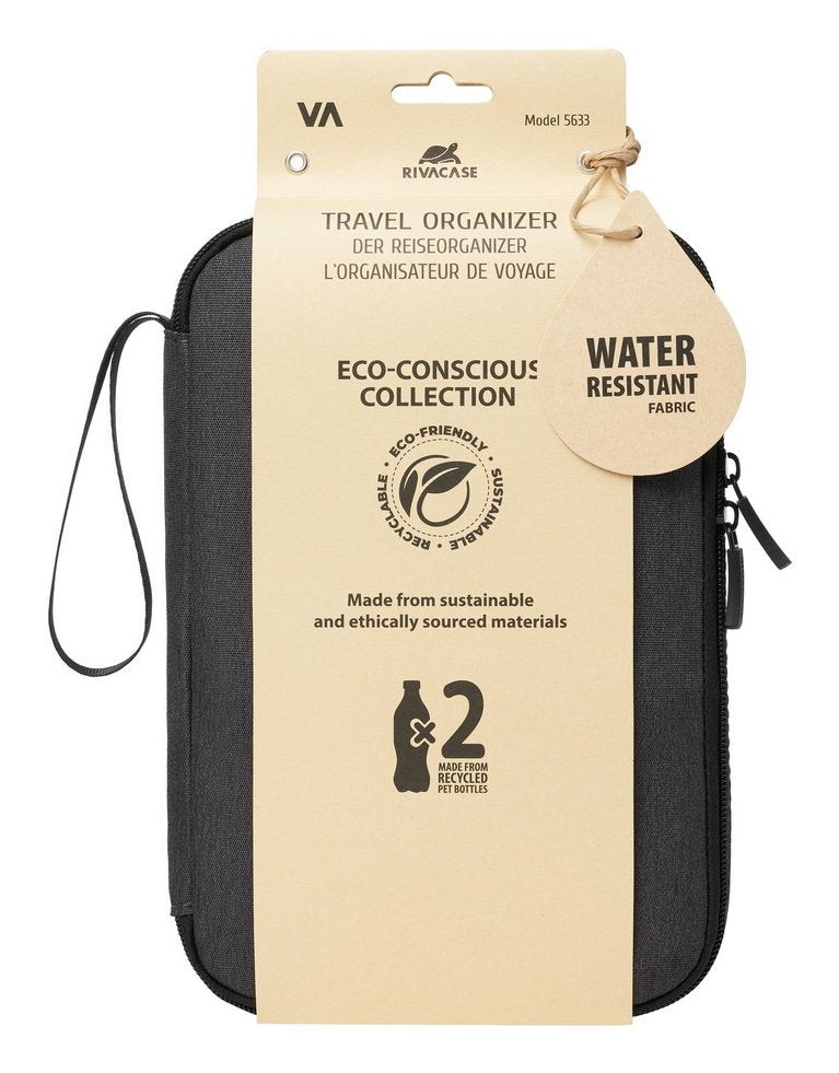 Rivacase 5633 Organizador Viaje Cables Negro Gran