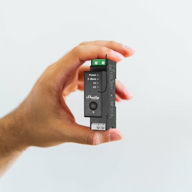 Shelly Relé "Wave Pro 2pm" Max 25a Z-Wave Din-Rail
