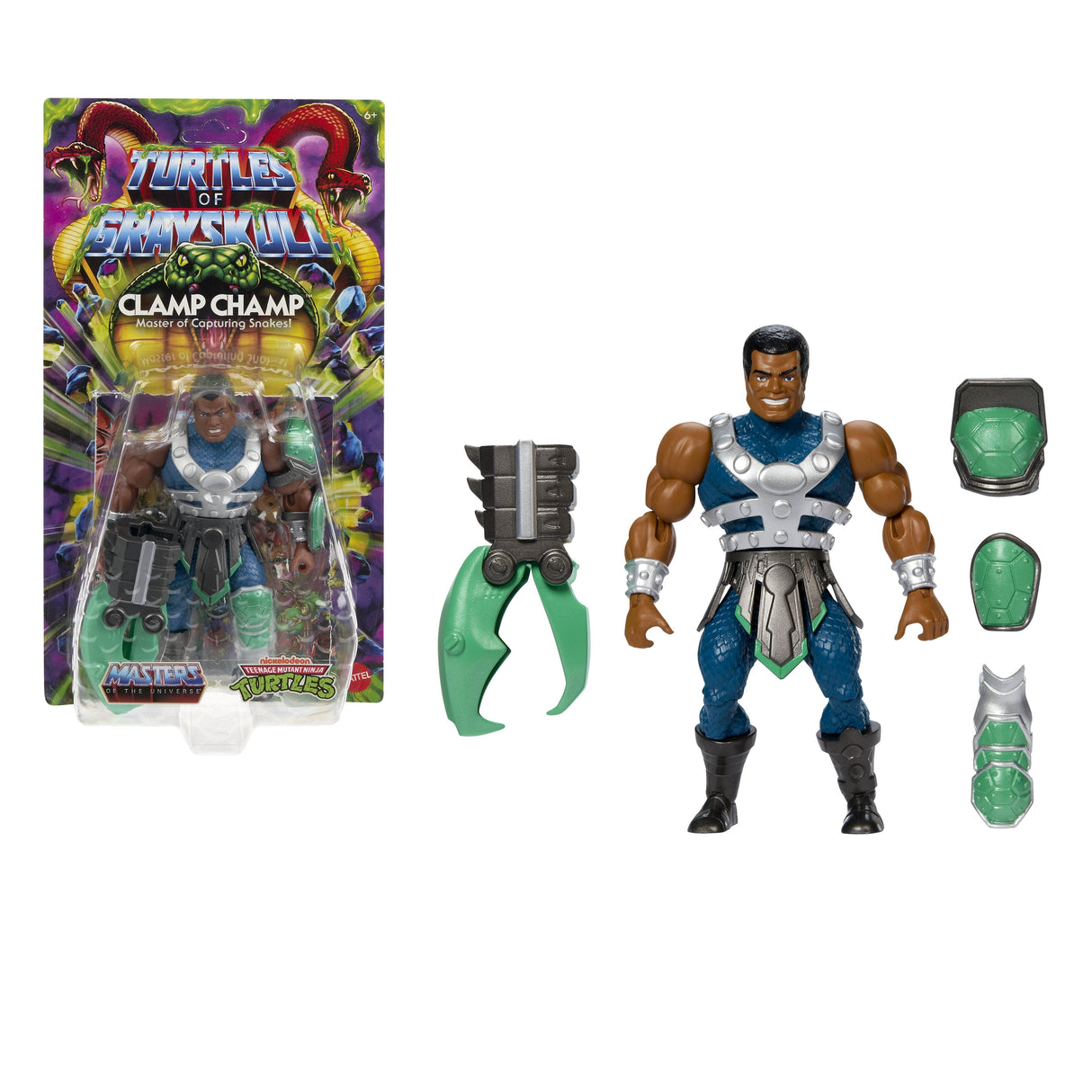 Mattel Masters Of The Universe Origins Turtles Of Grayskull Clamp Champ, Personaje Jbn05