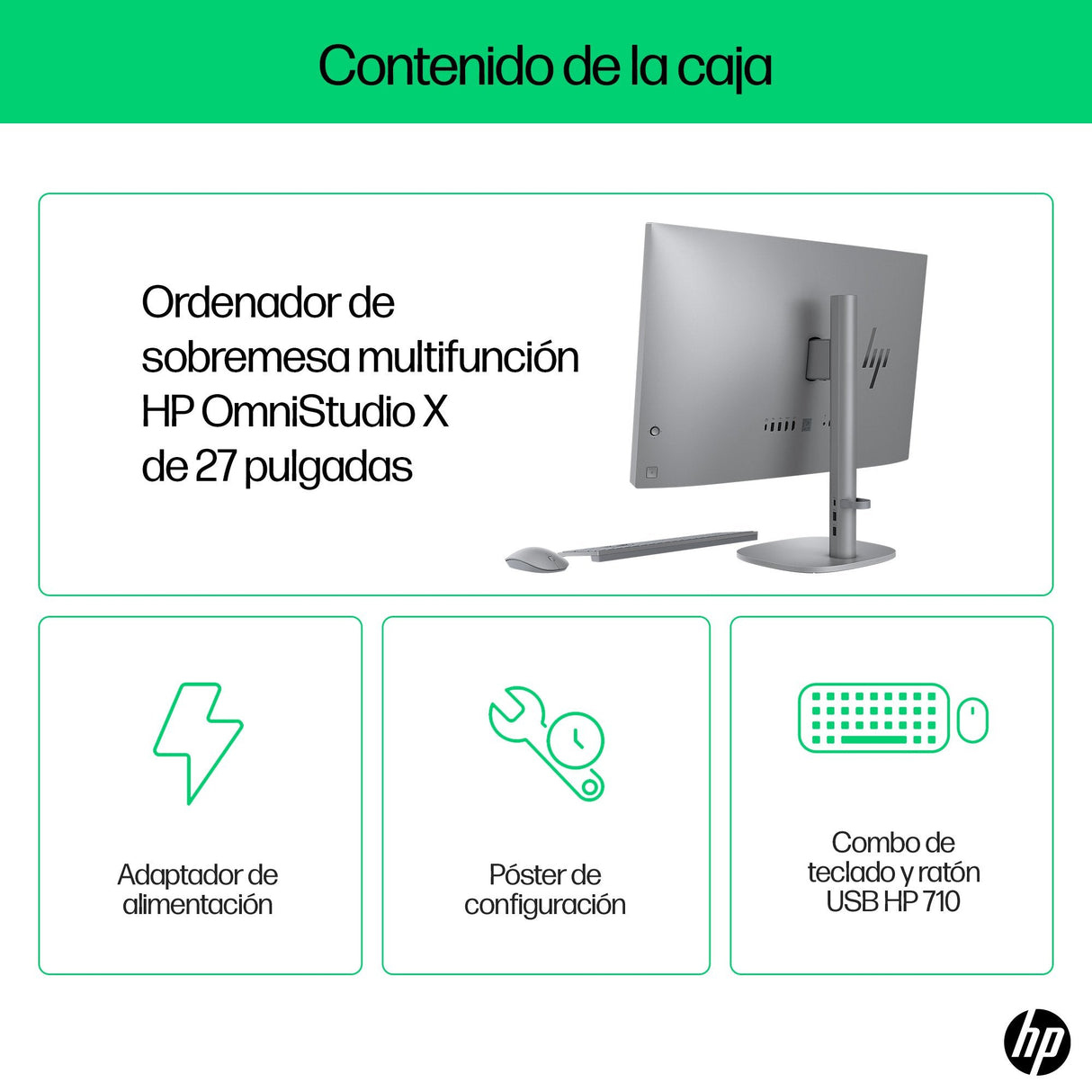 Pc All In One Hp Omnistudio X 27-Cs0010ns Intel Core Ultra 5-125h 32gb 1tb Ssd 27' Win11