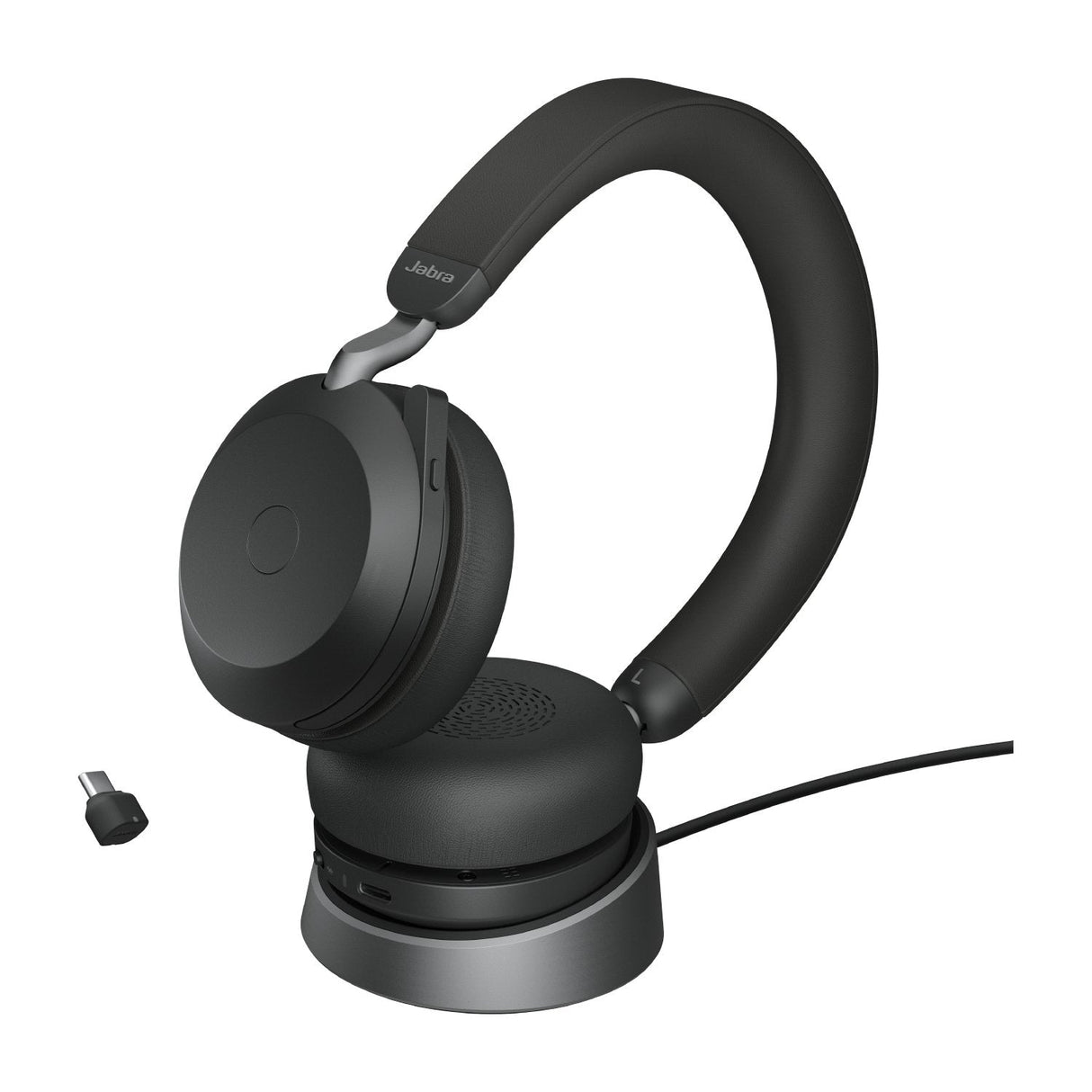 Auriculares Jabra Evolve2 75 Uc Negro + Estación De Carga + Link 380c