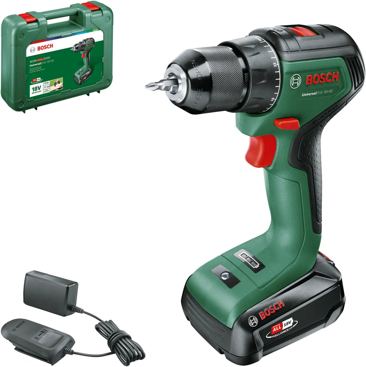 Bosch Taladro/Atornillador Inalámbricouniversaldrill 18v-60 06039d7001