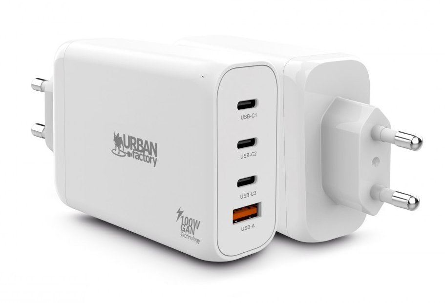 Cargador De Pared 65w 3 Puertos Usb-C Char Y 1 Puerto Usb-A 18w