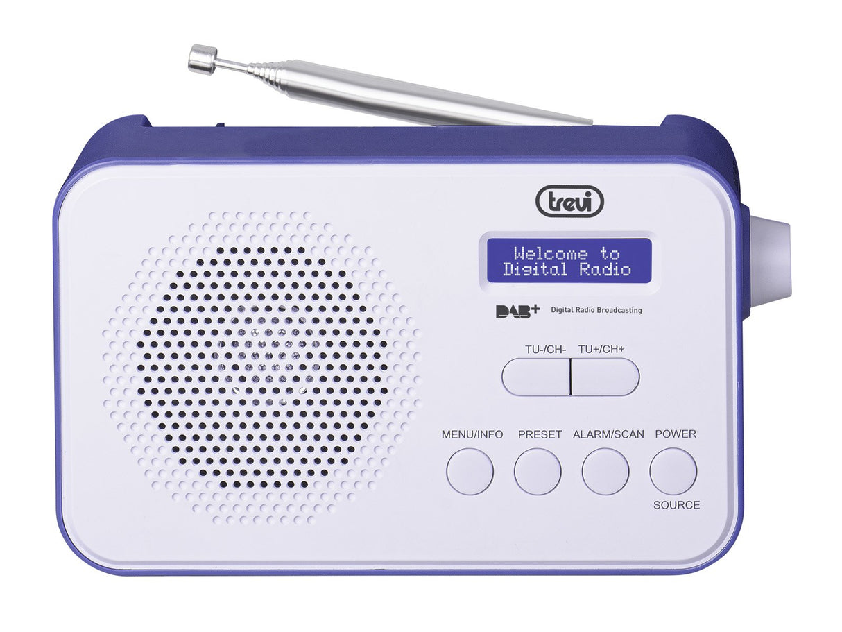 EAN 8011000025421 - Trevi DAB 7F92 R Portátil Digital Azul, Blanco imagen 2