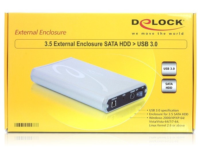 EAN 4043619424788 - DeLOCK 42478 caja para disco duro externo Gris 3.5" imagen 2