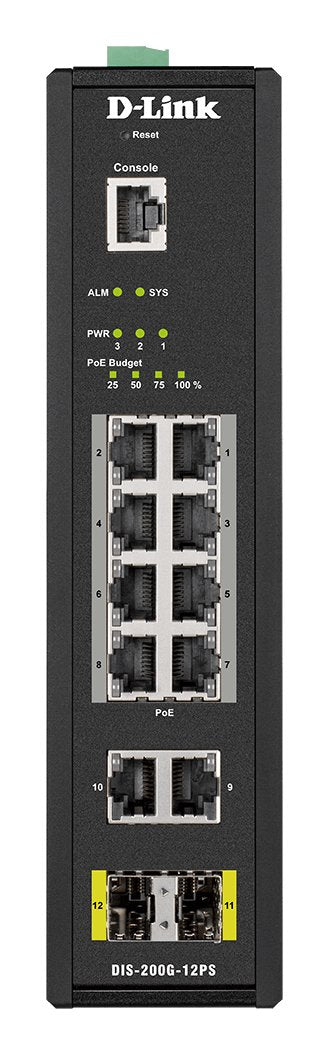 Switch Gestionado D-Link Dis-200g-12ps 12 Puertos Gigabit 10 100 1000 Sfp Poe