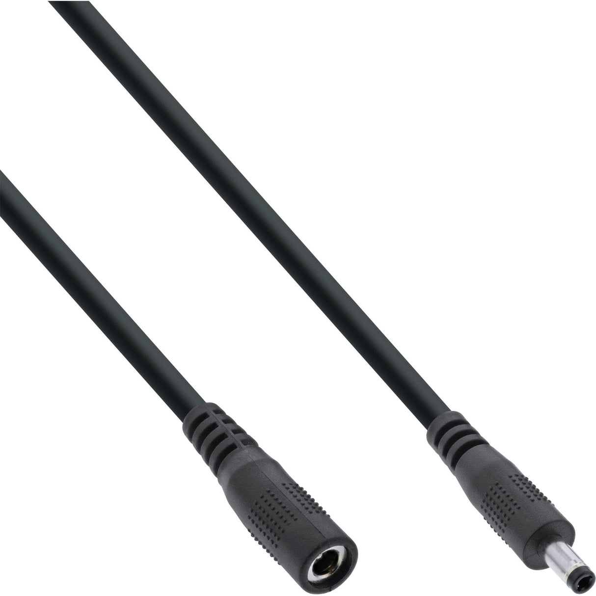 Cable De Extensión De Cc Inline, Enchufe De Cc Macho/Hembra 4,0x1,7 Mm, Awg 18, Negro, 2 M