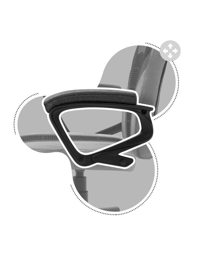 EAN 5903796010633 - Huzaro RANGER 1.0 GREY MESH silla de oficina y de ordenador Asiento plano Respaldo de rejilla imagen 12