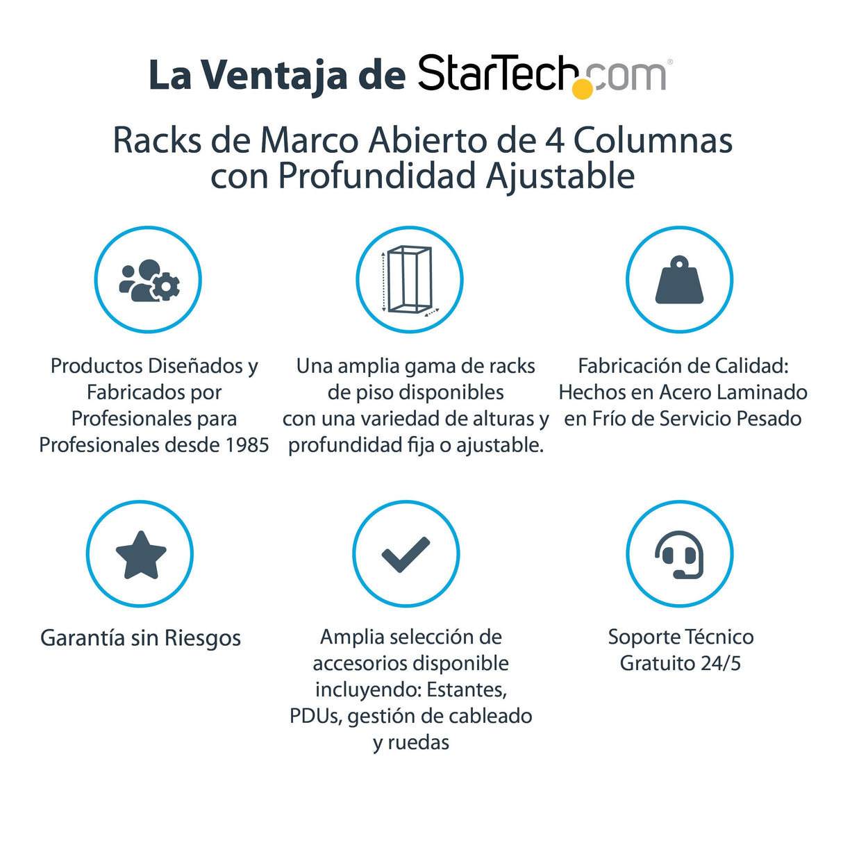EAN 0065030858519 - StarTech.com 4POSTRACK25U armario rack Rack o bastidor independiente Negro imagen 8
