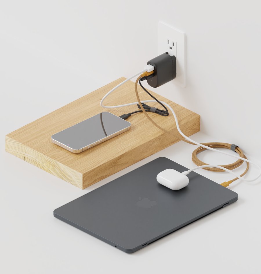 Native Union Fast Gan Charger Pd 67w Portátil, Smartphone, Tableta Blanco Corriente Alterna Carga Rápida Interior