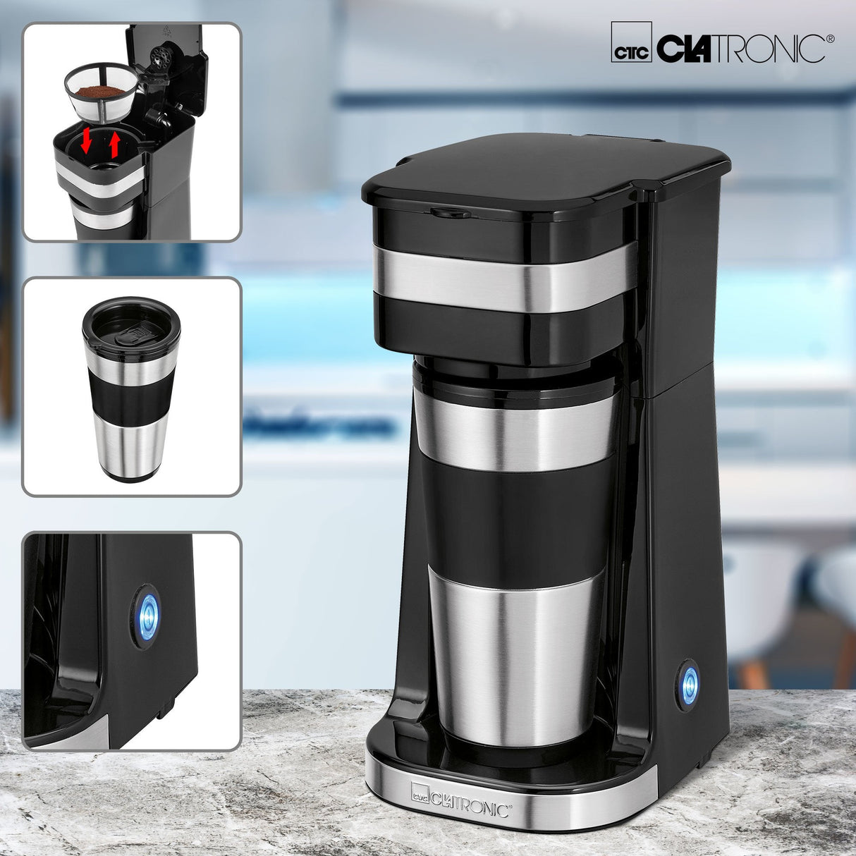 Clatronic Ka 3733 Coffee To Go T Cafetera 1 Taza