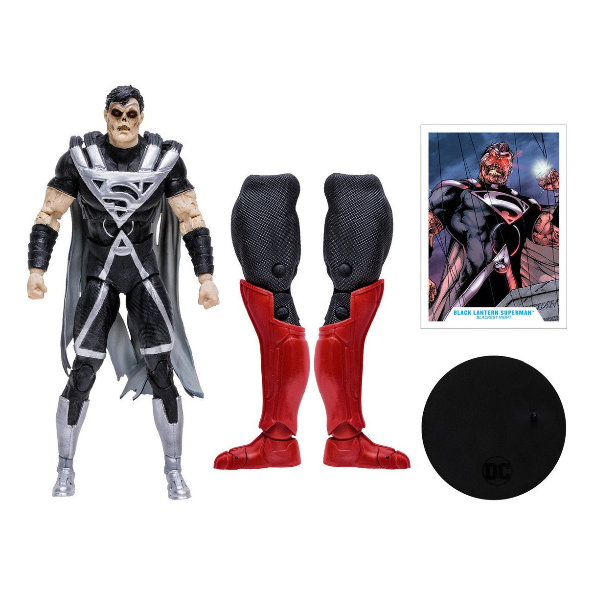 Figura Black Lantern Superman Multiverse Dc Comics 17cm