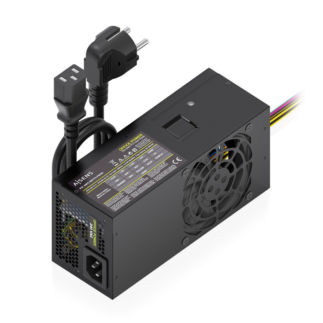 EAN 8435739905180 - AISENS ASPC-500TFX-PSEBK unidad de fuente de alimentación 20+4 pin ATX Negro imagen 1