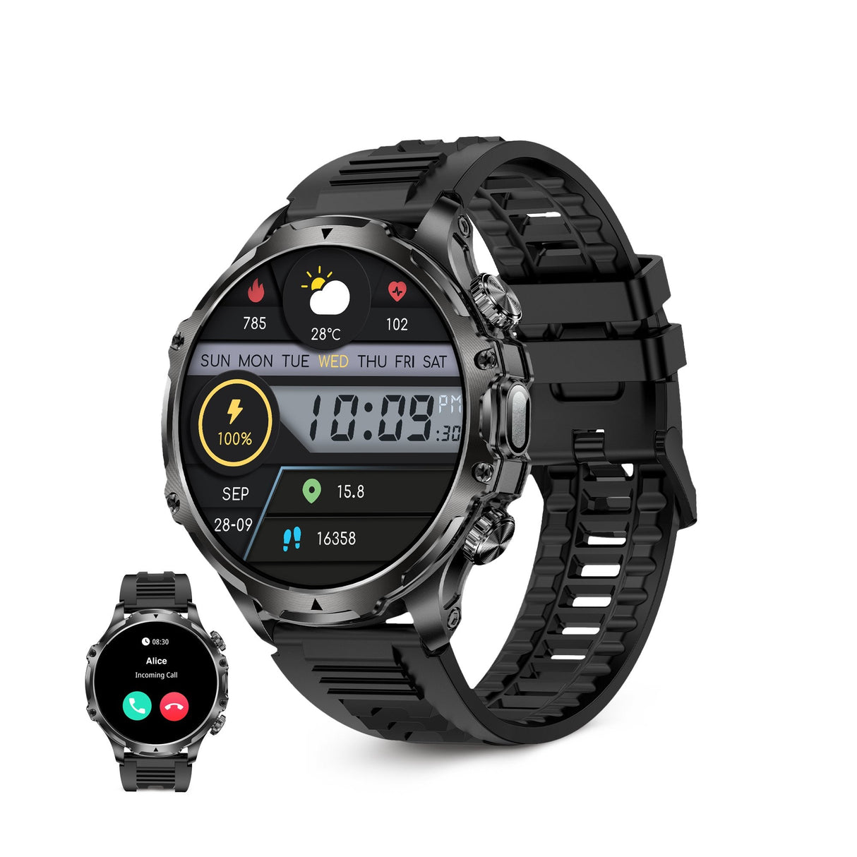 Smartwatch Ksix Venture Black Xxl 1.85"