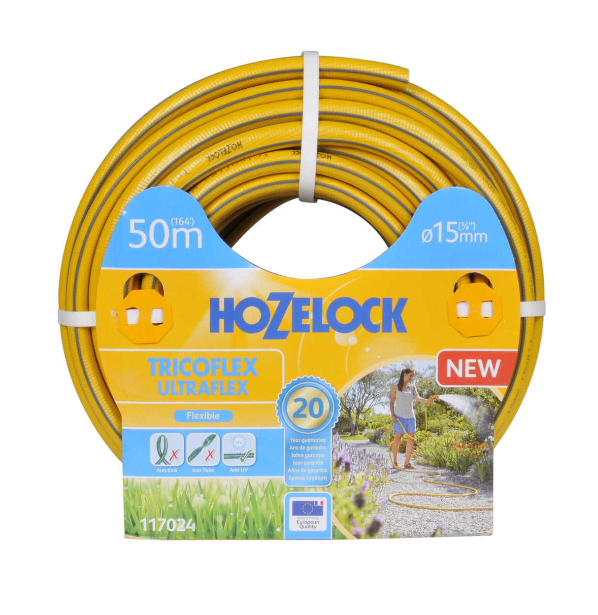 EAN 3506111170245 - Hozelock 117024 manguera de jardín 50 m PVC Gris, Amarillo imagen 1