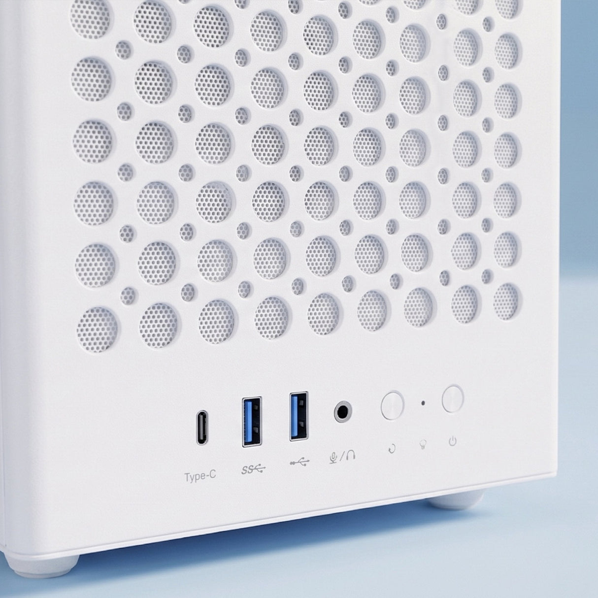 Caja Pc Atx Mars Gaming Mc-T800 Frontal Airdot Mesh 4x Ventiladores Fdb Cablehatch Usb-C Blanco