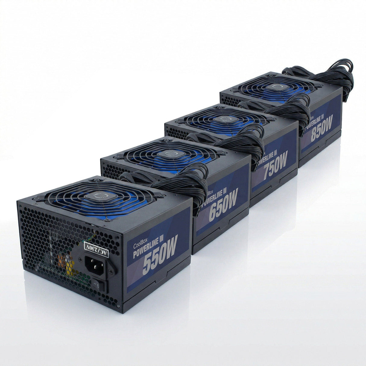 Pack Fuente Alimentacion Coolbox Powerline3 550w/650w/750w/850w 85+ 12cm Atx