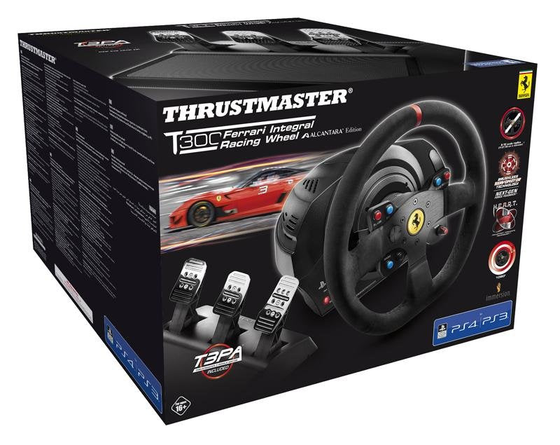 EAN 3362934110031 - Thrustmaster T300 Ferrari Integral Racing Wheel Alcantara Edition Negro Volante + Pedales Analógico/Digit imagen 7